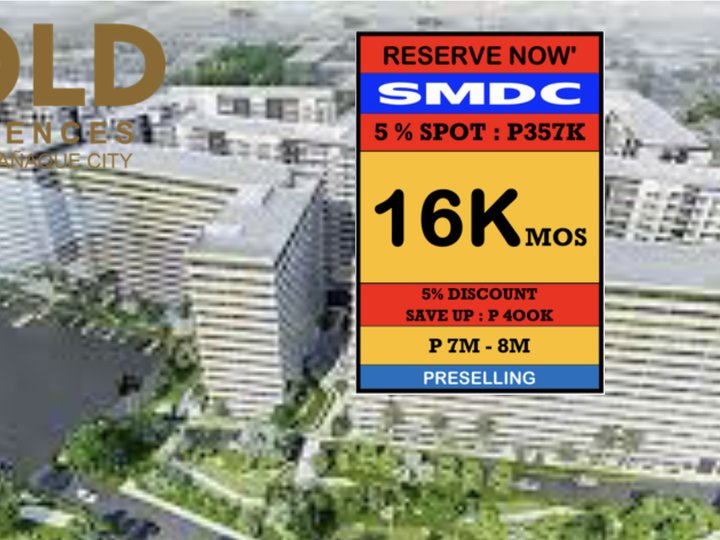 Condo for Sale in Paranaque City, Naia Airport at SMDC GOLD Residences
