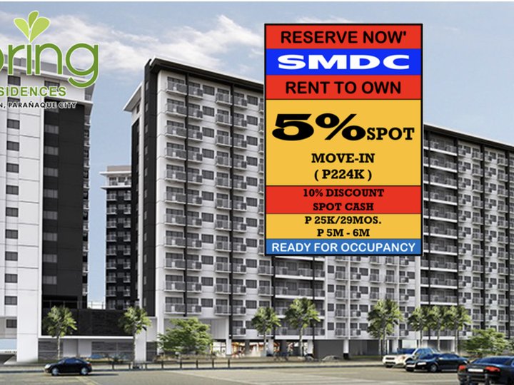SMDC SPRING RESIDENCES Condo for Sale RENT TO OWN in SM Bicutan, Paran