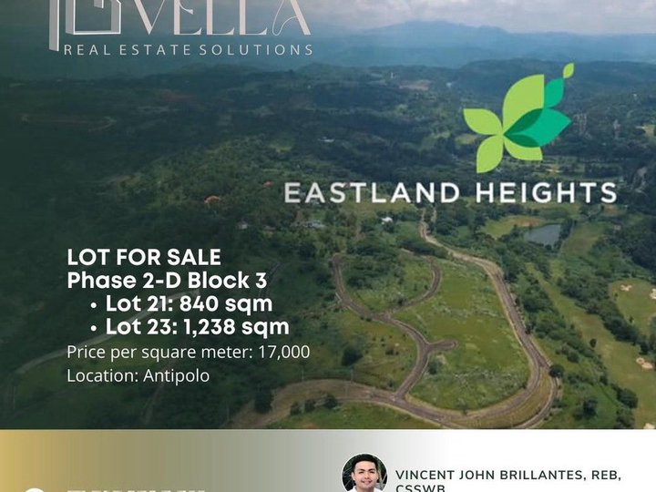 Lots FOR SALE in Eastland Heights by Megaworld
