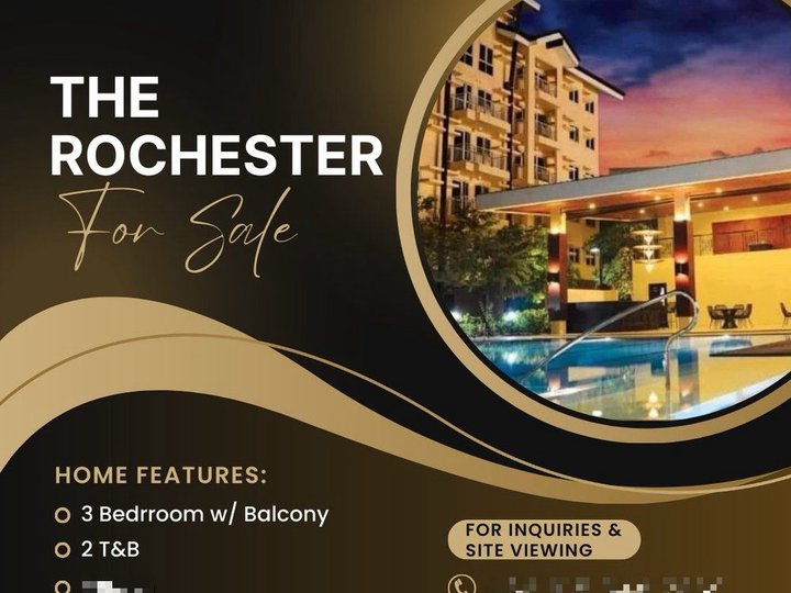 3 BR Condo in San Juaquin Pasig 10% To Move in The Rochester Pasig