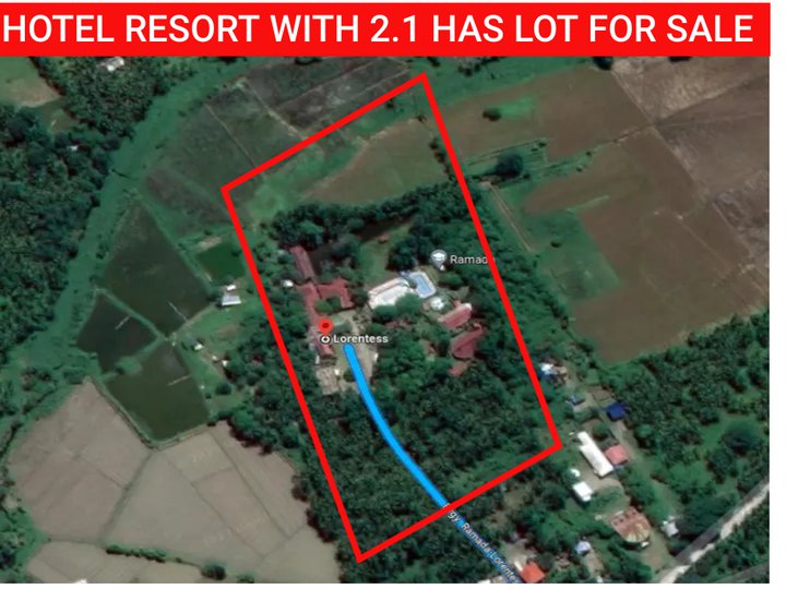 2.1 Hectares Lot including Hotel Resort for sale in Maria Aurora Baler