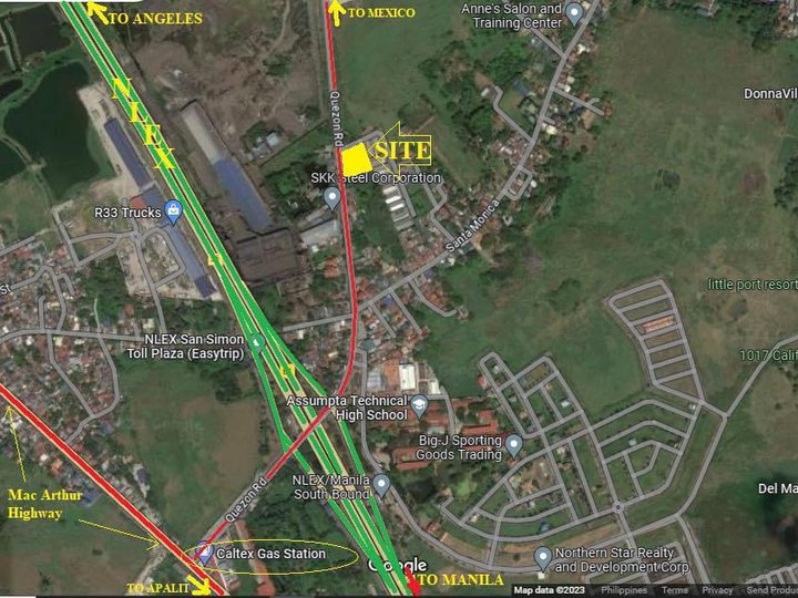 FOR SALE LOT IDEAL FOR COMMERCIAL USE IN PAMPANGA ALONG INDUSTRIAL ZONE VERY NEAR TO NLEX