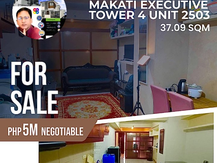 37.09 Sqm 1-Bedroom Condo For Sale in Makati Metro Manila Cityland Sq.