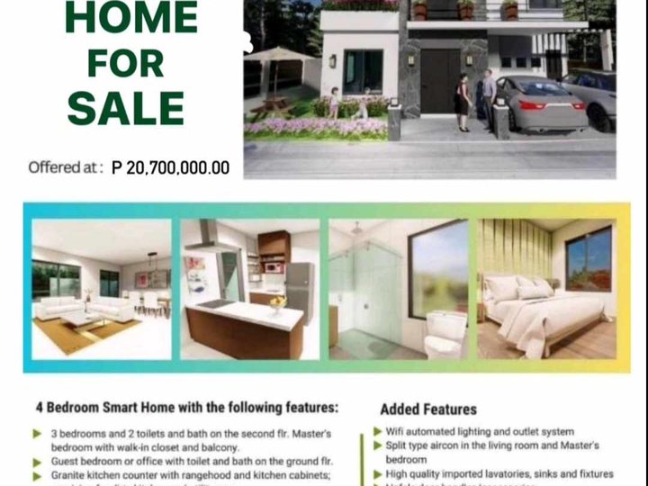 4 Bedroom Smart Home House and Lot For Sale Pramana Santa Rosa