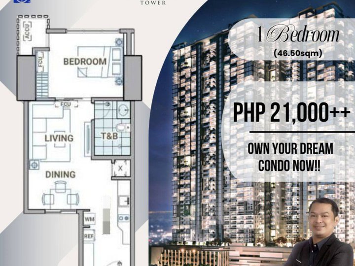 46.50sqm Residential 1 Bedroom condo for sale in Pasig City