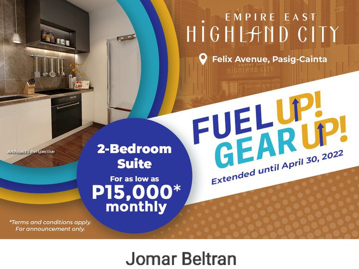 46.80 sqm 2-bedroom Condo For Sale in Pasig Metro Manila