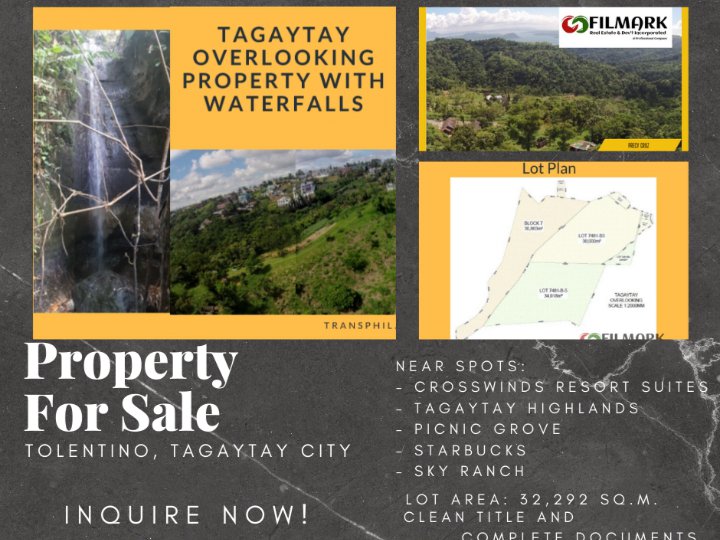 Tagaytay Overlooking Property with waterfalls