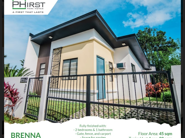 PHIRST PARK HOMES BATULAO BATANGAS, BRENNA BUNGALOW