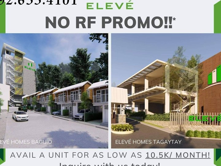 Condo Cluster Townhouse for Sale in TAGAYTAY with balcony.