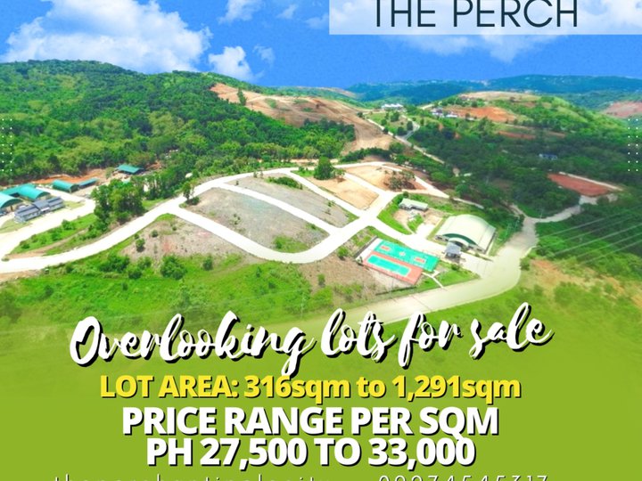 Overlooking lot for sale in Antipolo City ThePerch HighlandPark [Lot