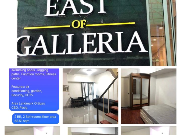 2BR 2CR split level condo unit with Ortigas CBD view For Sale