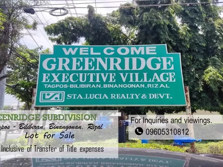 residential lot for sale with majestic view of laguna de bay