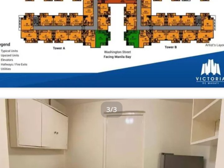 42.00 sqm 2-bedroom Condo For Sale in Makati Metro Manila