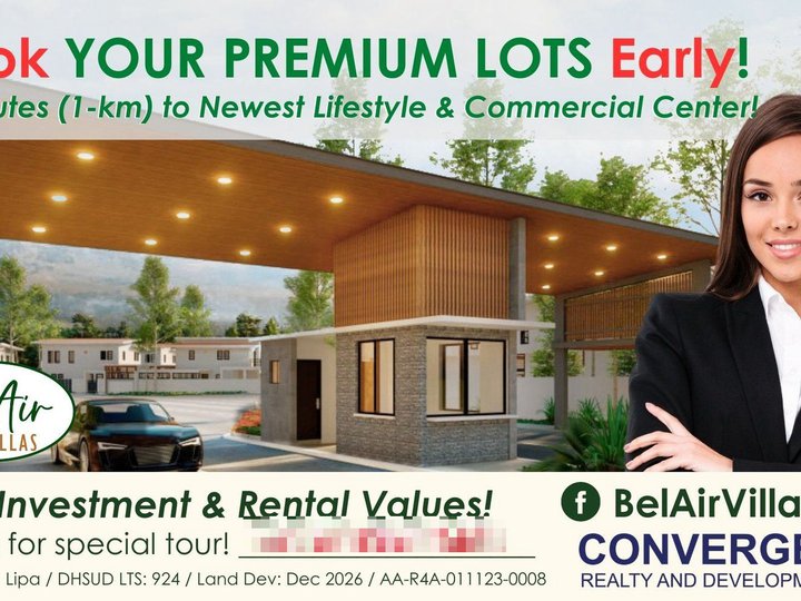 Premium lots in Lipa near essential establishments