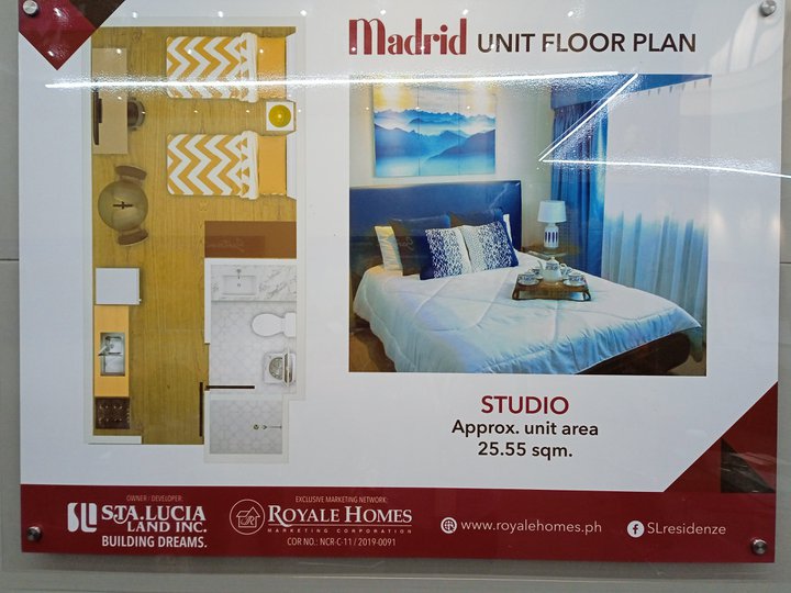 Madrid Tower 26sqm Studio Condo for Sale
