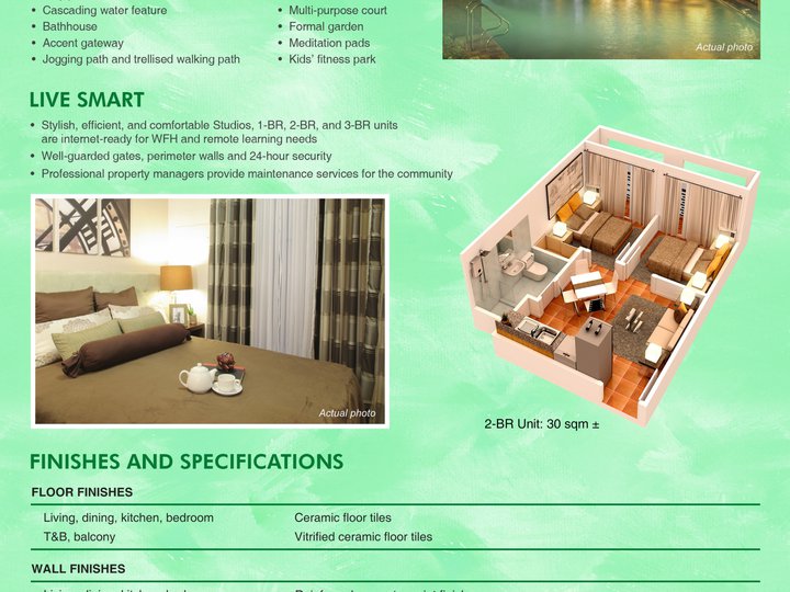 SORRENTO OASIS Resort Style Condominium -2 Bedroom with 49.17sqm