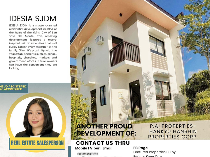 Pre-selling Spacious Single Attached House For Sale in SJDM Bulacan