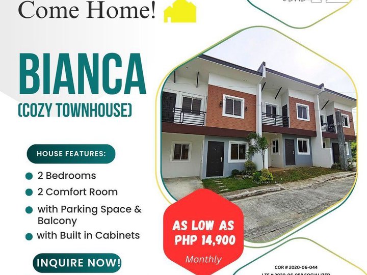2-bedroom Townhouse For Sale in Hermosa Bataan