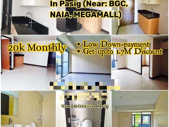 For Sale 1 bedroom 2BR 3BR with Balcony Rent to Own Condo near NAIA BGC Makati Ortigas Megamall C5