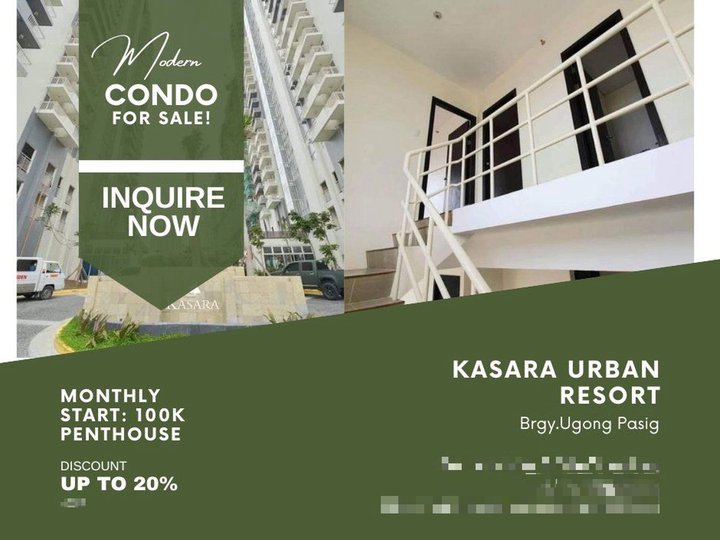 Penthouse 3br Kasara Urban Resort as low as 100K Monthly