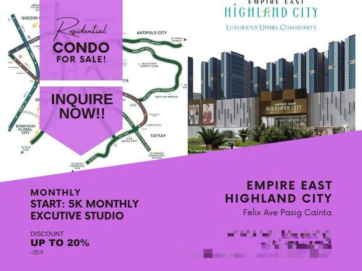 Condominium In Pasig NO Down Payment As low as 9K Monthly