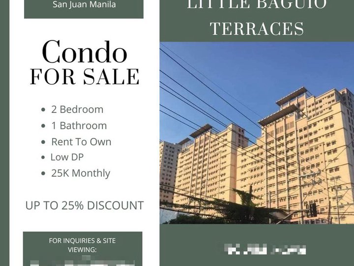 Rent To Own Little Baguio Terraces as low as 25K Monthly