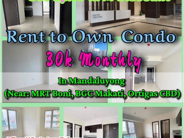 Rent to Own Condo in Mandaluyong Pioneer Woodlands RFO Studio 1 bedroom 2BR unit near BGC Makati MRT