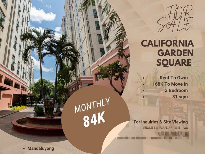 California Garden Square 3BR for Sale 168K To Move In