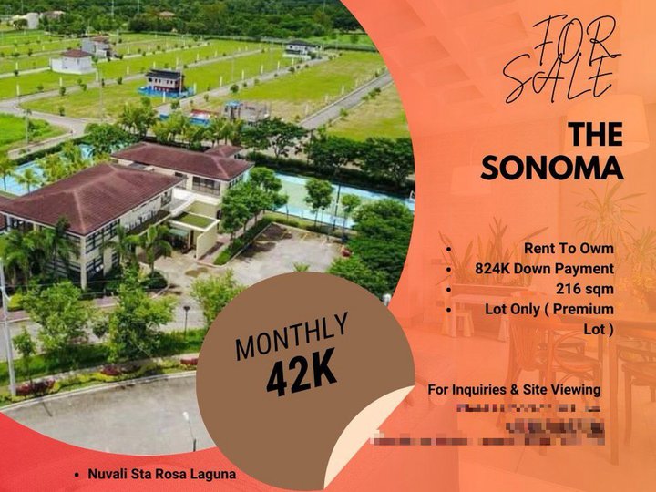 216 sqm Residential Lot For Sale in Nuvali Santa Rosa Laguna