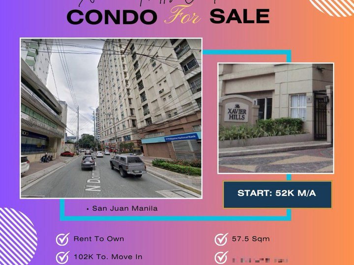 57.50 sqm 2 BR Condo For Sale in San Juan Rent To Own