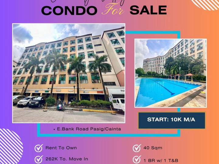 1 BR Condo For Sale in Ortigas Pasig Rent To Own a slow as 10K Monthly