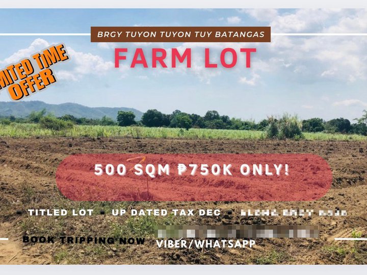 500 sqm Agriculture Farm For Sale in Tuy Batangas