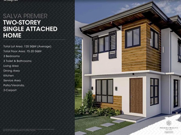 Preselling 3-Bedroom Single Attached House in San Jose Batangas