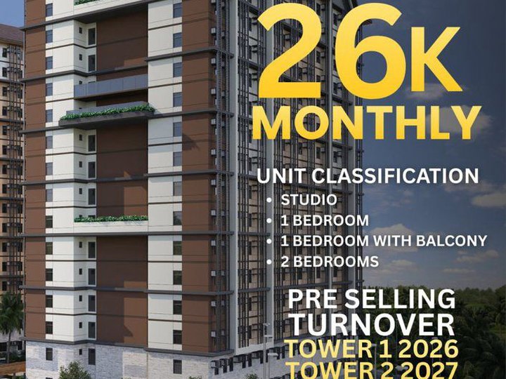 40.50 sqm 1-bedroom with Balcony Residential Condo For Sale in Cainta Rizal