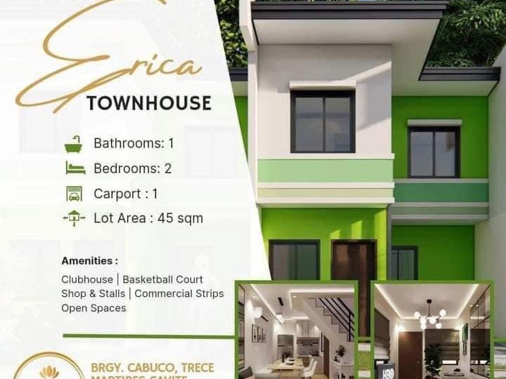 Complete 2-bedroom Townhouse For Sale in Trece Martires Cavite