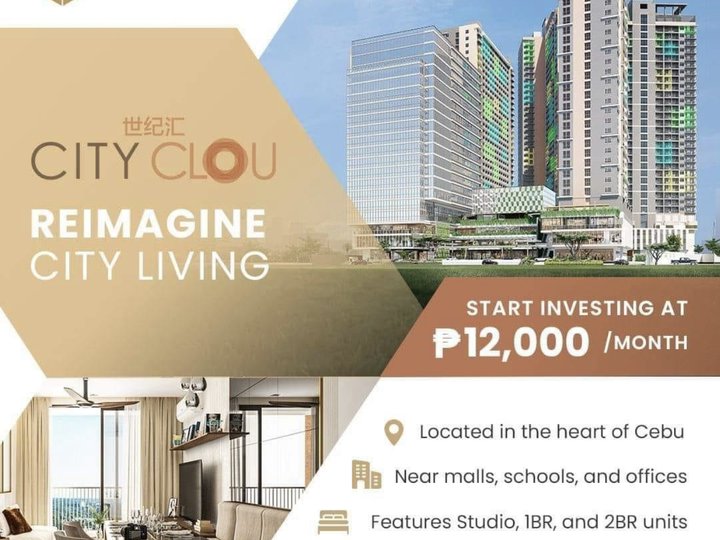 Studio|1 Bedroom | 2 Bedroom Pre-Constructed condo in Cebu City!