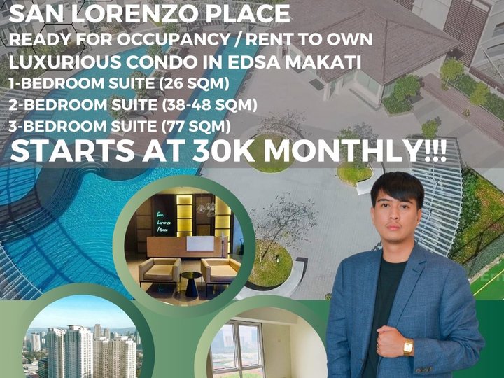 For sale Rent to own condo 32.50 sqm 1-bedroom in san lorenzo place
