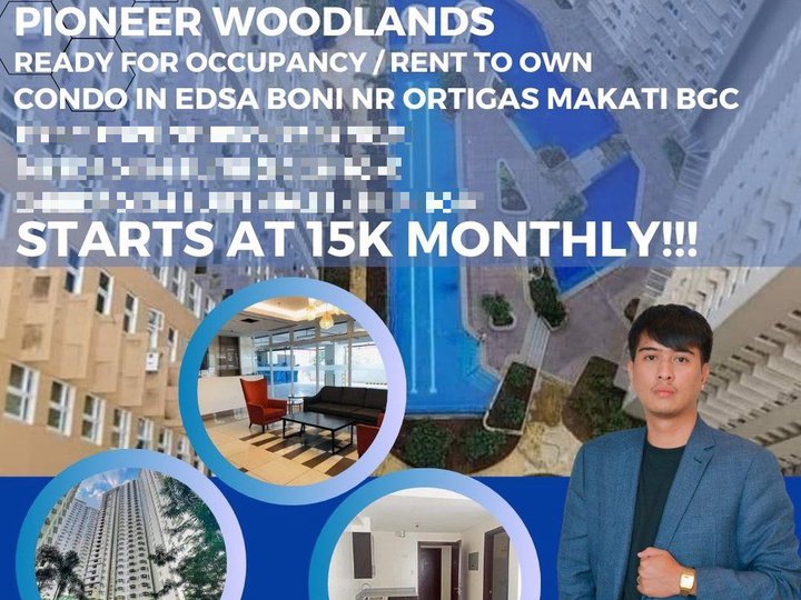 Rent to own condo 300k move in agad 30.26 sqm 1-bedroom Residential Condo Rent-to-own thru Pag-IBIG