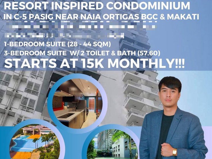 Condominium for sale 1BR RFO 17k pasig tiendesitas C5 Megamall makati