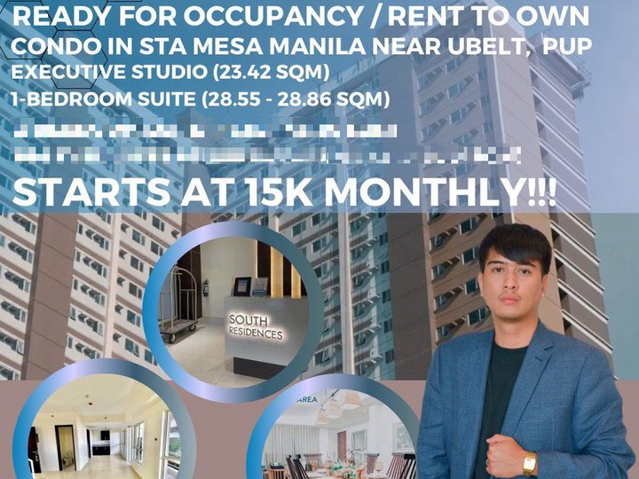 Covent garden For sale 30k monthly RFO near ortigas PUP SM sta mesa