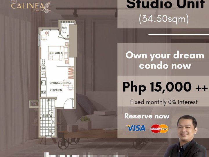 The Calinea Tower 33.50sqm Residential Studio condo for sale in Caloocan