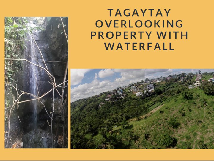 Overlooking Tagaytay Lot with Waterfall for Sale
