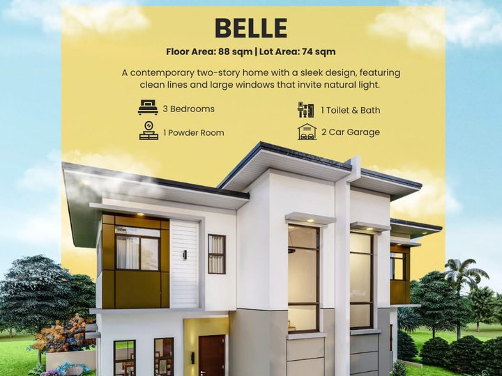 Furnished 3-bedroom Belle Duplex Model in Bel-Air Villas Lipa Batangas