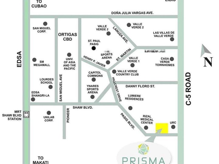 Ready For Occupancy 56.00 sqm 2-bedroom Residential Condo For Sale in Prisma Residences!