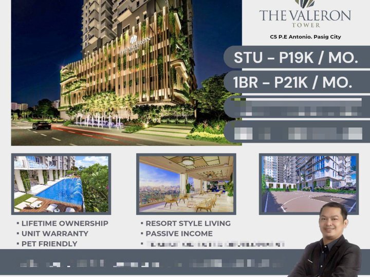 The Valeron Tower 3 Bedroom End Unit Pre-selling condo for sale in Pasig City