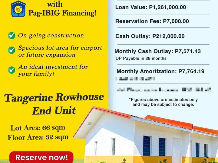 Row House from Indang Cavite 1 Bedroom with Expansion