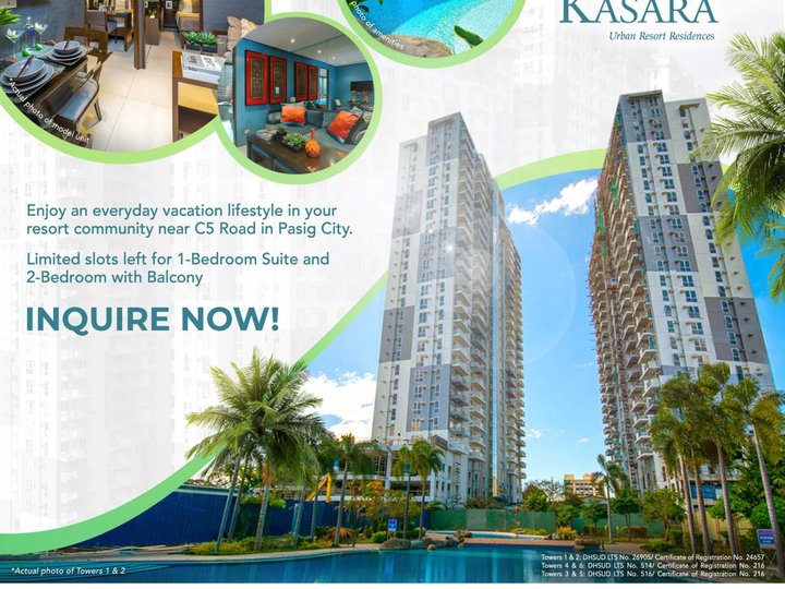 Ready For Occupancy 58.00 sqm 2-bedroom Condo For Sale in Pasig near Ortigas