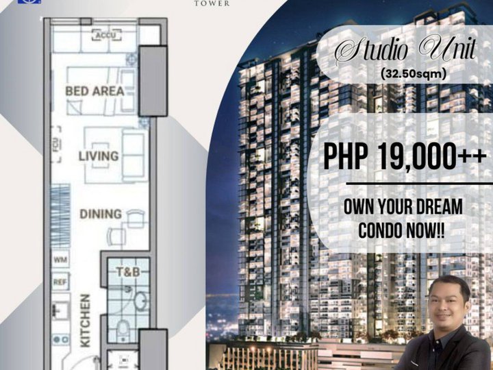 34.50 Residential Studio condo for sale in Pasig The Valeron Tower