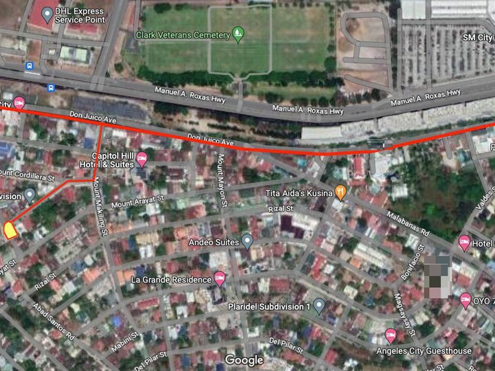 FOR SALE SEMI COMMERCIAL LOT IN ANGELES CITY NEAR CLARK IDEAL FOR CONDO OR HOTEL