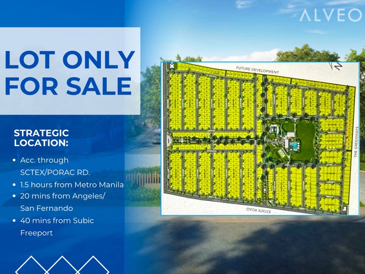 Lot Only For Sale in Corvia by Ayala Land near Clark Airport Pampanga